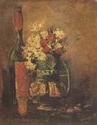Vincent Van Gogh Vase with Carnation and Roses and a Bottle (nn04) France oil painting artist